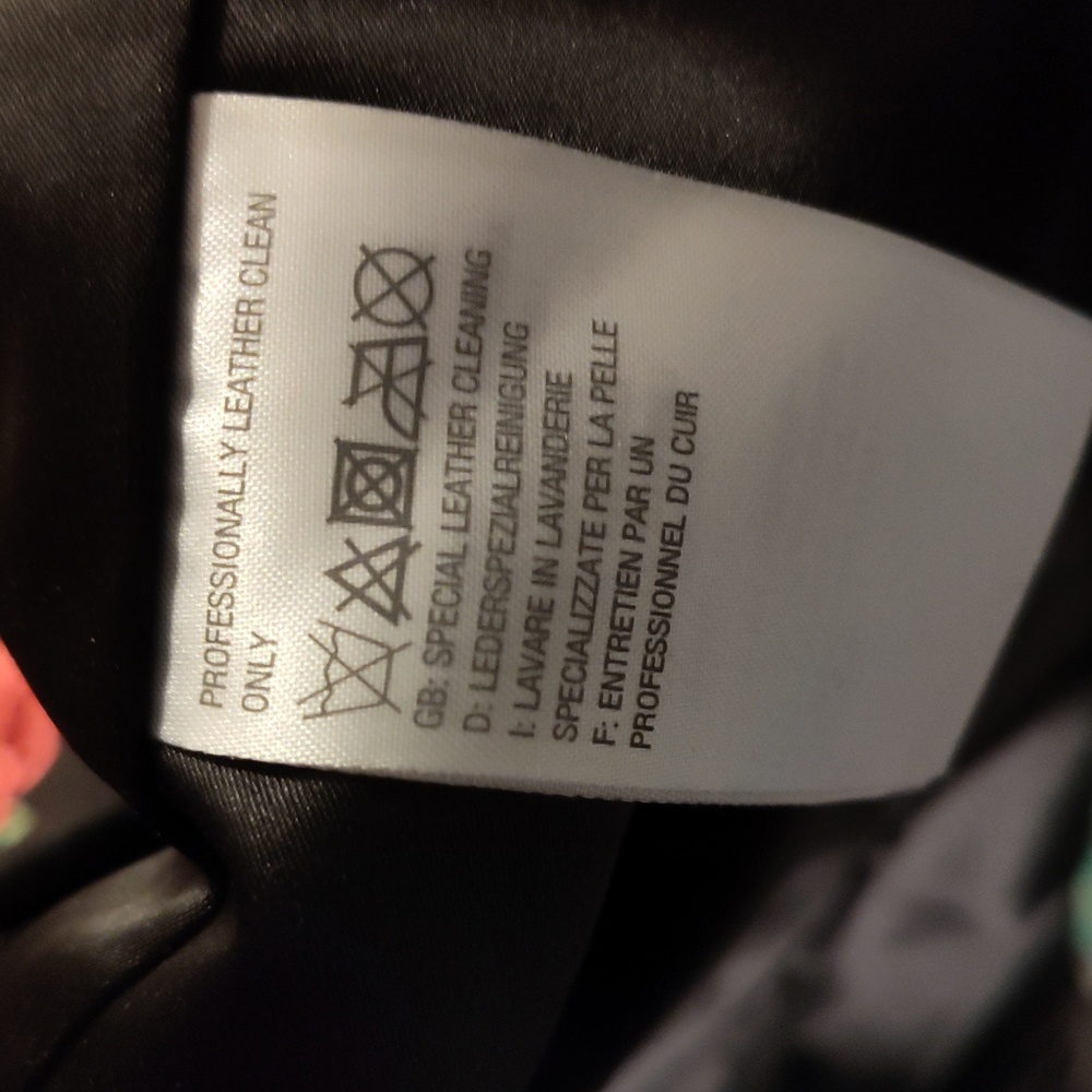 New Black leather Jacket w/embroidery - Picture 12 of 14